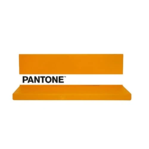 Homemania Shelfie Shelf Wall Decoration Object Holder Square with Shelves for Living Room Bedroom Orange White Black Metal 60 x 14 x 13 cm