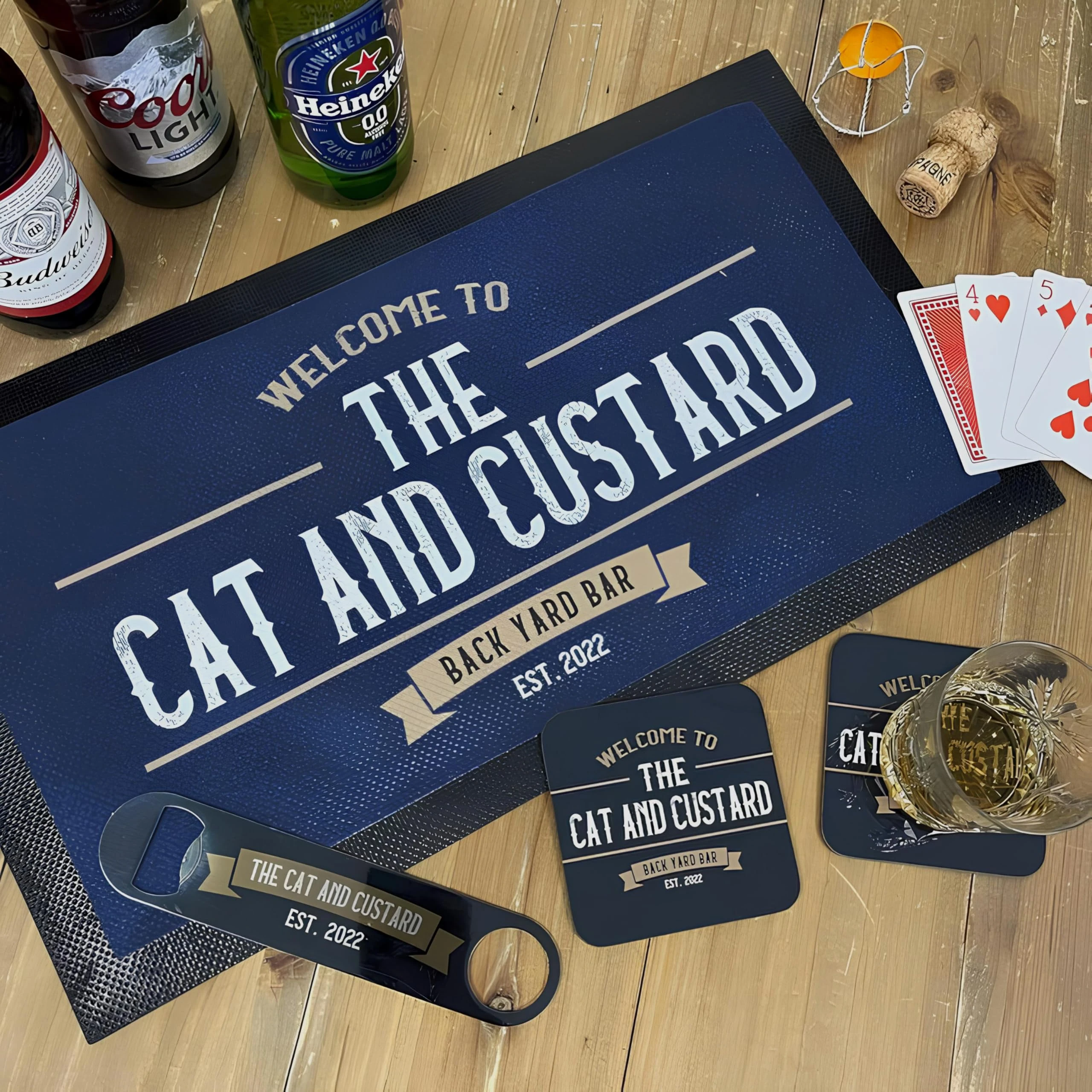 Personalised Bar Accessories For Home Pub - Bar Gift Set Elevate your home pub accessories with our premium Personalised Bar Accessories Gift Set. (Bar Blade Opener)