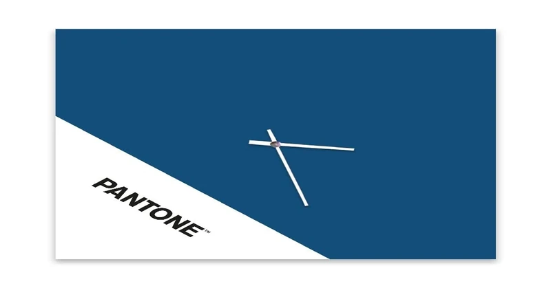 Pantone by Homemania Wall Clocks, Blue/White/Black, 40 x 0.2 x 40 cm