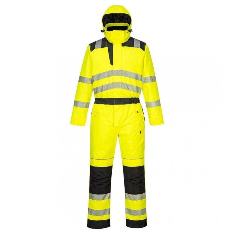 Portwest PW3 Hi-Vis Winter Coverall, Yellow/Black, Size: 3XL