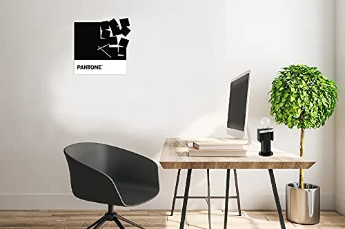 Pantone by Homemania Homemania Fly Away Wall Decoration Square Clock for Living Room Kitchen Office Black White Metal 40 x 0.15 x 40 cm, Dimension du Produit: L40xP0,15xA40 cm, 1,6 kg