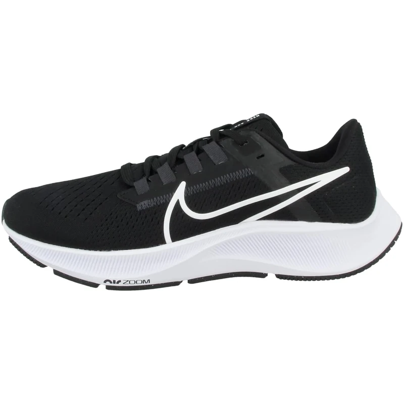 NIKE Women's Air Zoom Pegasus 38 Running Shoe, Black White Anthracite Volt, 2.5 UK