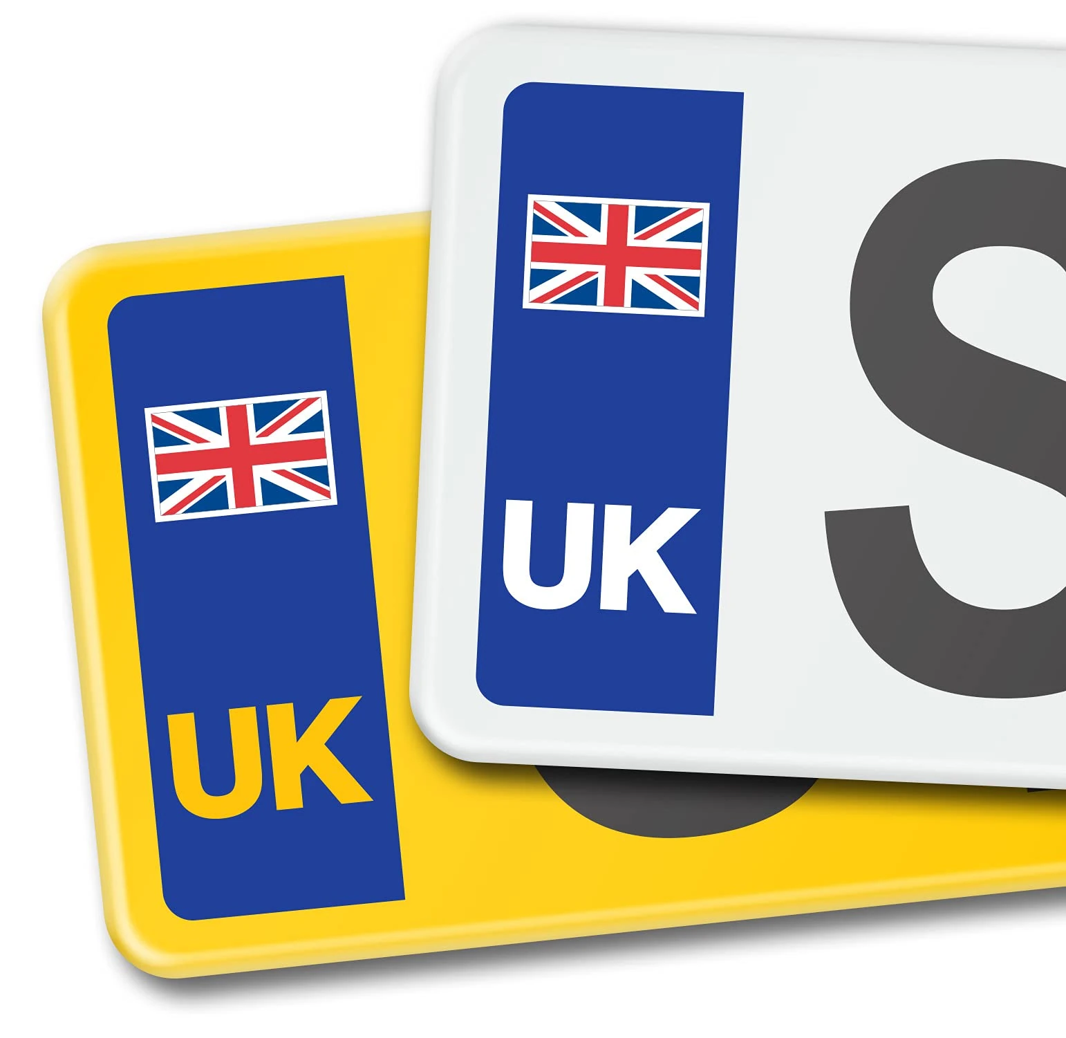 Car Vinyl Stickers - Durable UK Union Jack Flag and United Kingdom EU Design - Ideal UK Stickers for Europe Travel - Weather Resistant, Easy-to-Apply Decals