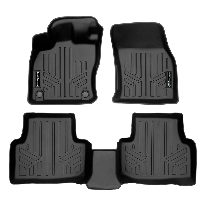 SMARTLINER All Weather Custom Fit 2 Row Floor Mat Liner Set Compatible with 2022-2023 Volkswagen Taos