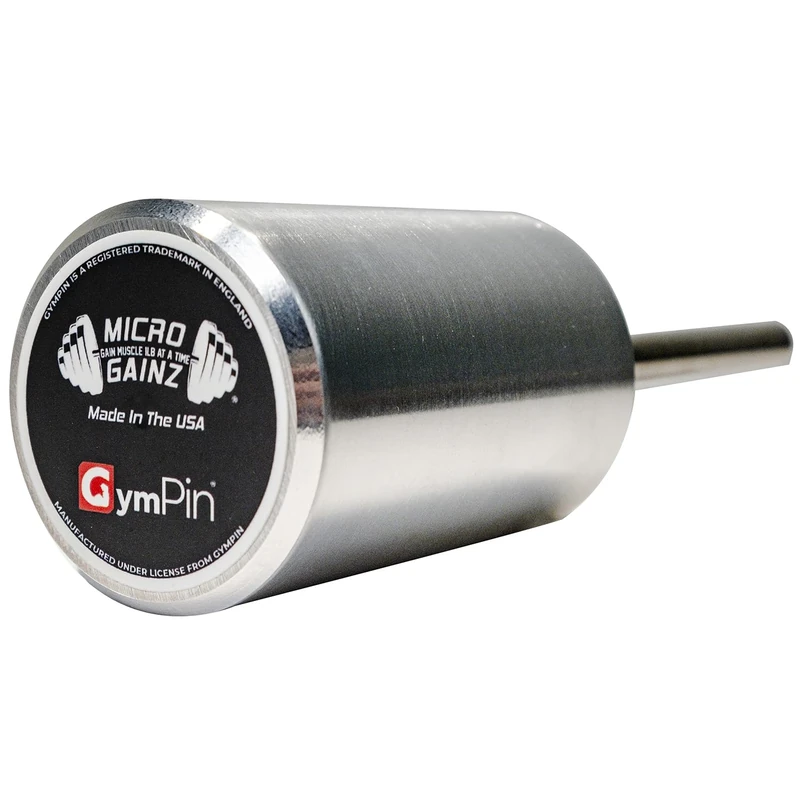 Micro Gainz GymPin 5/16 or 3/8" Pin Size, Designed to Allow Additional Olympic Weight Plates to be Added to The Side of Your Cable Machine Weight Stack, Made in The USA (5/16")