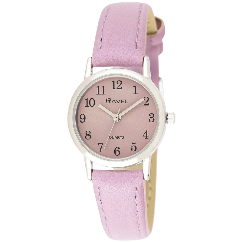Ravel - Women's Pastel Coloured Everyday Watch (27mm case) - Purple/Silver Tone