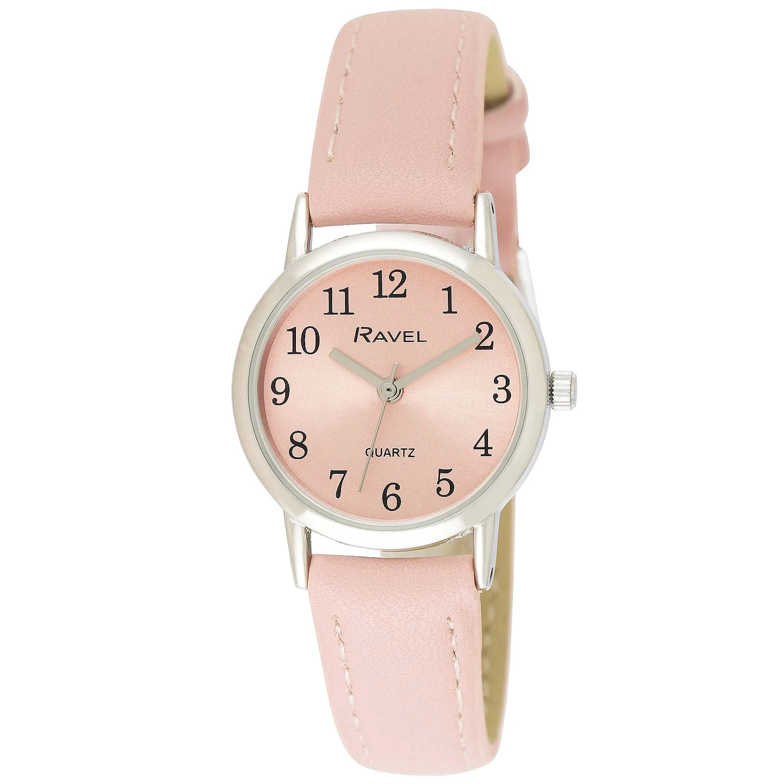 Ravel - Women's Pastel Coloured Everyday Watch (27mm case) - Pink/Silver Tone