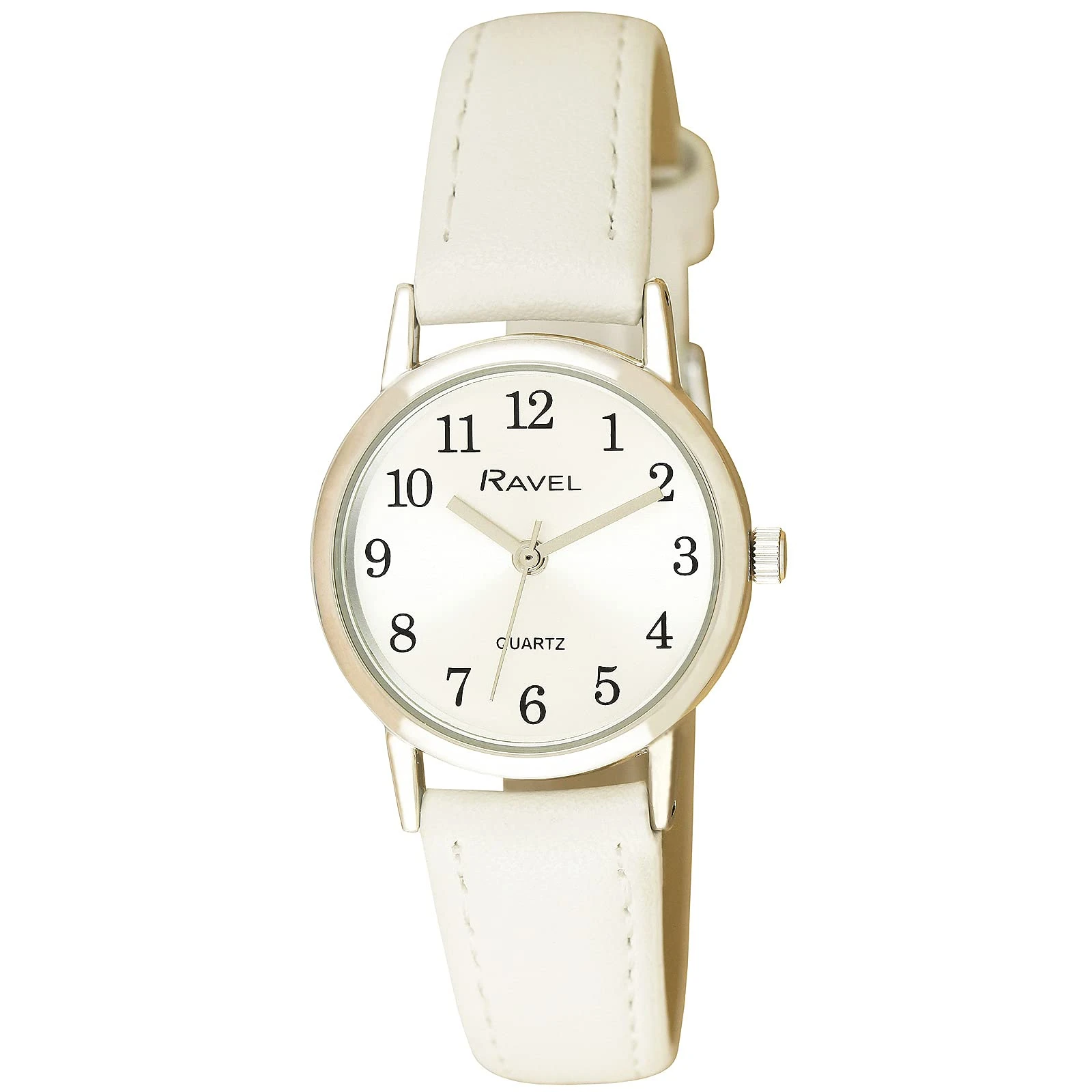 Ravel - Women's Pastel Coloured Everyday Watch (27mm case) - White/Silver Tone