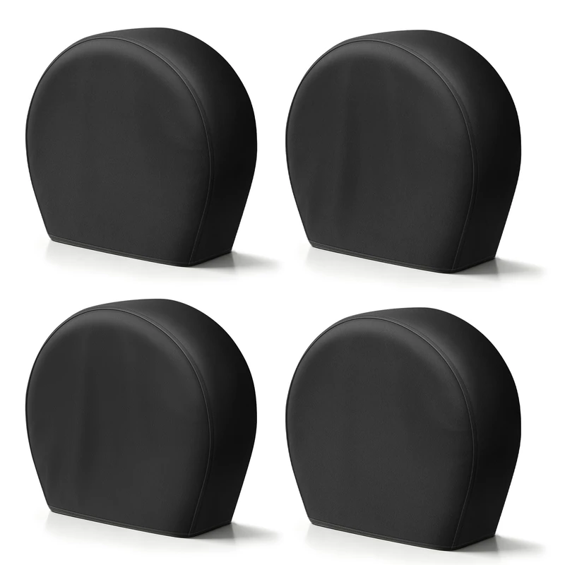 Explore Land Tire Covers 4 Pack - Tough Tire Wheel Protector for Truck, SUV, Trailer, Camper, RV - Universal Fits Tire Diameters 35''-38.75'', Black