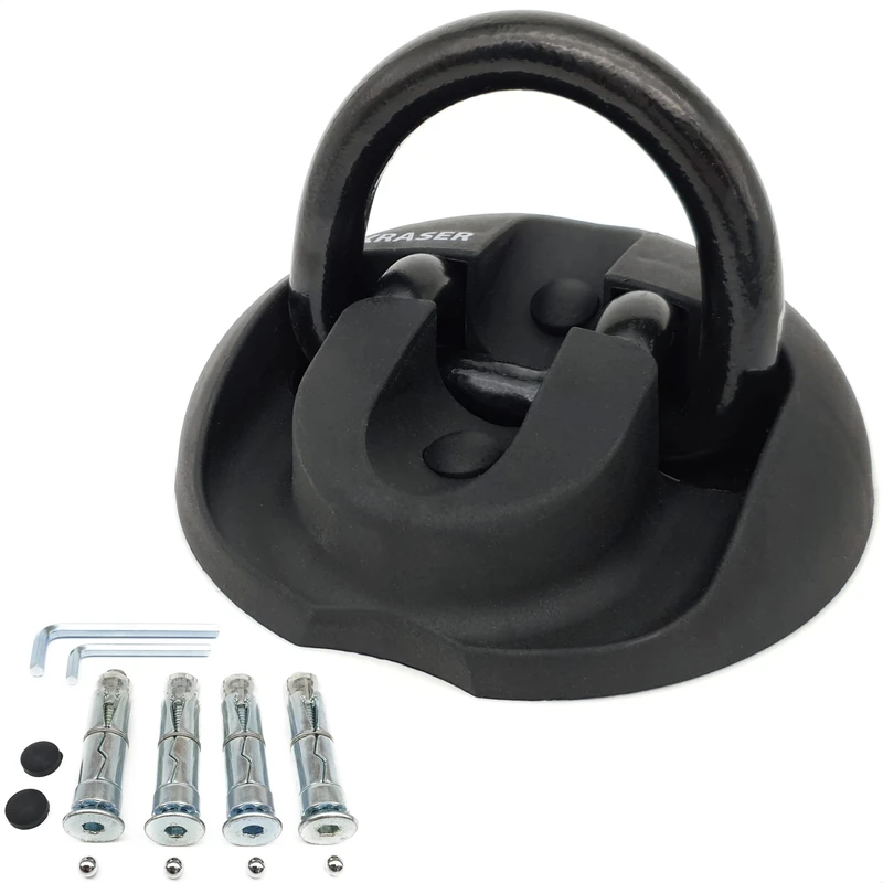 KRASER KR804 Security Anchor, Ground & Wall Anti-Theft Motorcycle Fixation Solid Lock, Swing Shackle, Hardened Steel, Bike Security Anti Theft Anchor Garage Concrete, Bicycle Chained Parking