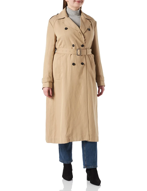 HUGO Women's Marsana-1-W Trenchcoat, Open Beige280, 42