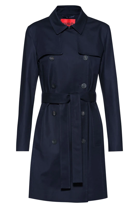 HUGO Women's Makaras-2 Trenchcoat, Open Blue464, 42