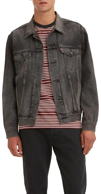 Levi's Men's The Trucker Jacket Cedar Jacket, Round Midnight, S
