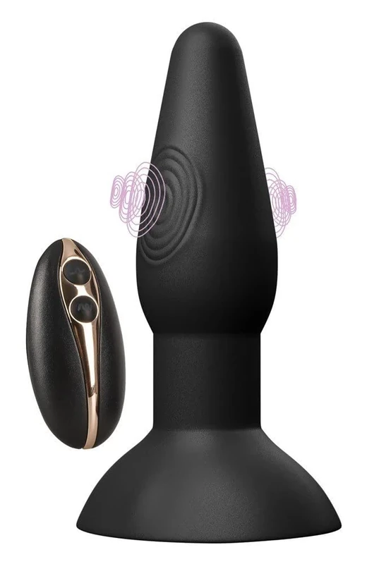 Black Velvets Vibrating Butt Plug-05515700000 Black One Size