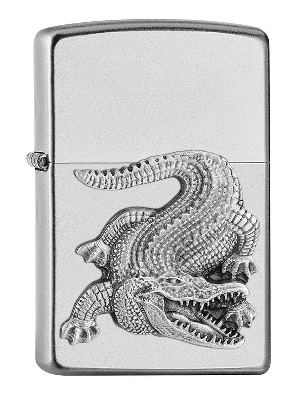 Zippo Lighter, Metal, Satin Chrome, One Size