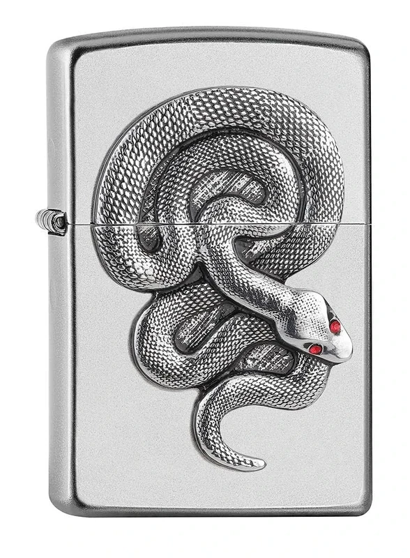 Zippo Lighter, Metal, Satin Chrome, One Size