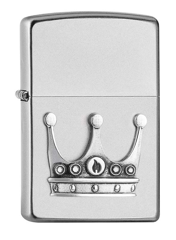 Zippo Lighter, Metal, Satin Chrome, One Size