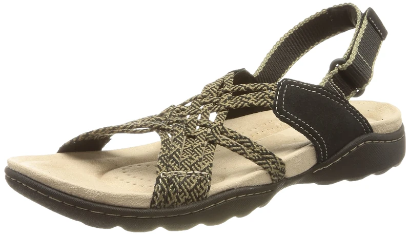Clarks Women's Amanda Ease Sandal, Black Combi, 4.5 UK