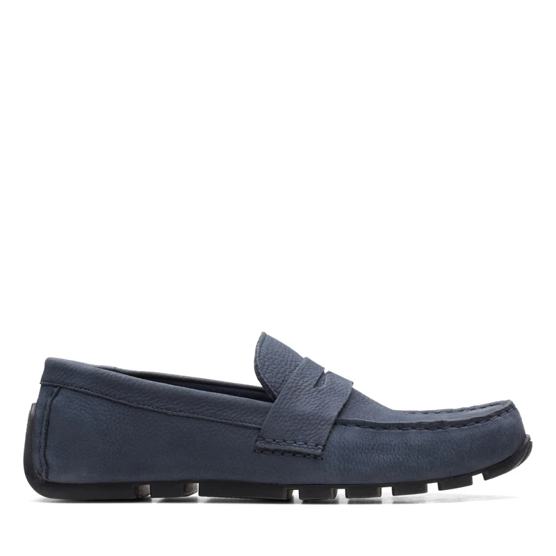 Clarks Men's Oswick Bar Moccasin, Navy Nubuck, 7.5 UK