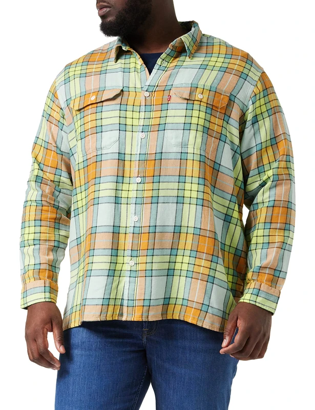 Levi's Men's Jackson Worker Shirt Jones Plaid Starlight (0) M