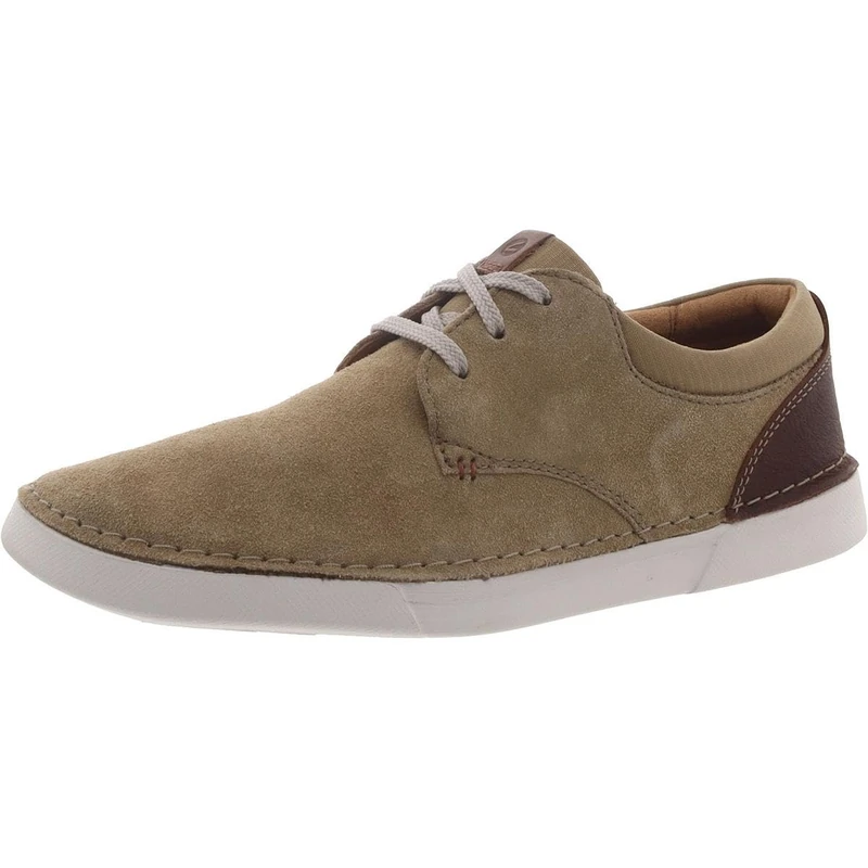 Clarks Gereld Lace, Sneaker, Dark Sand Suede,