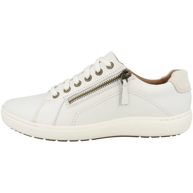 Clarks Nalle Lace Womens White Leather, 3.5
