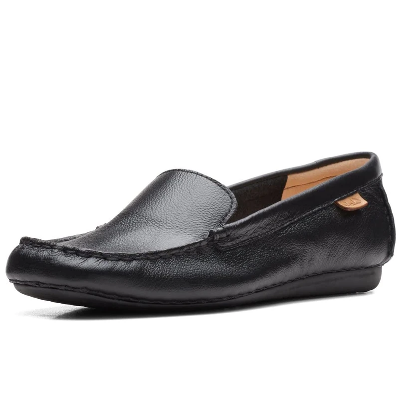 Clarks Women's Freckle Walk Mule, Black Leather, 6.5 UK