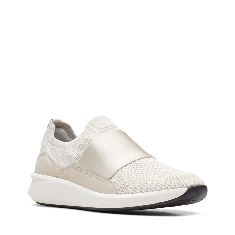 Clarks Women's Un Rio Knit Mule, White Knit, 3 UK - Image 1