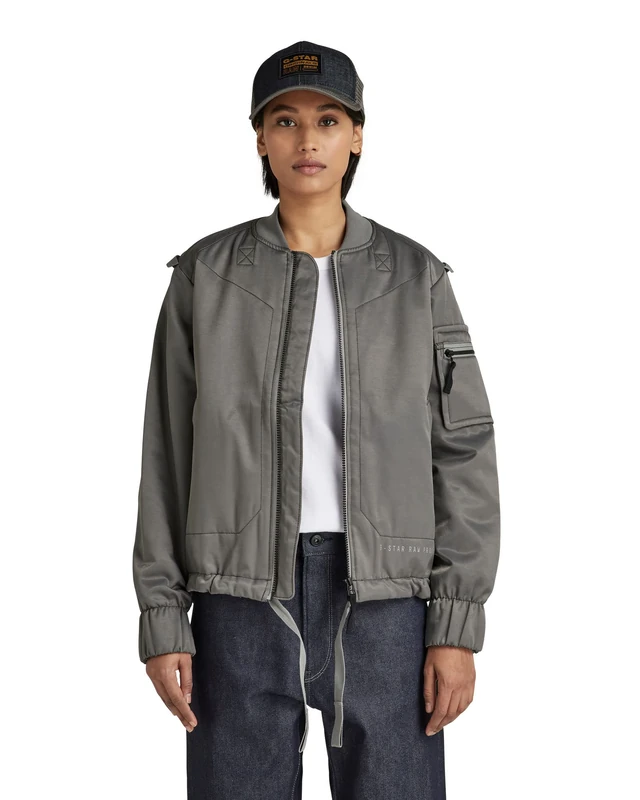 G-Star Women's Padded Bomber 2.0, Grey (granite D21019-C896-1468), M