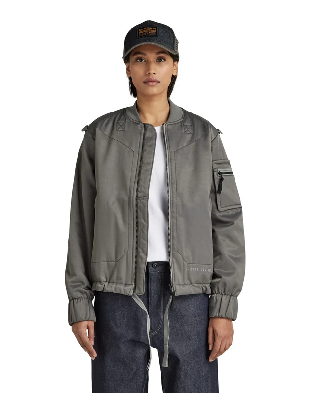 G-Star Women's Padded Bomber 2.0, Grey (granite D21019-C896-1468), XXS