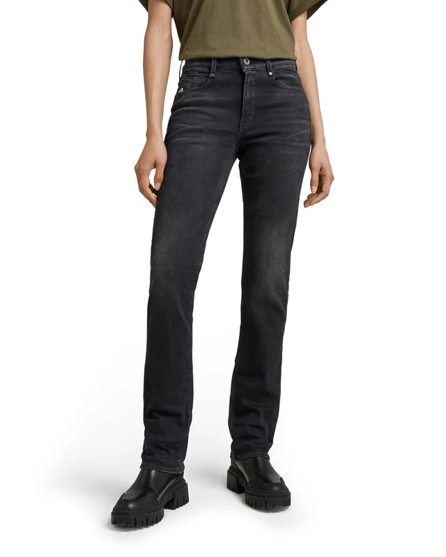 G-Star Women's Noxer Straight Jeans, Grey (worn in black onyx D17192-C910-C942), 29W / 34L