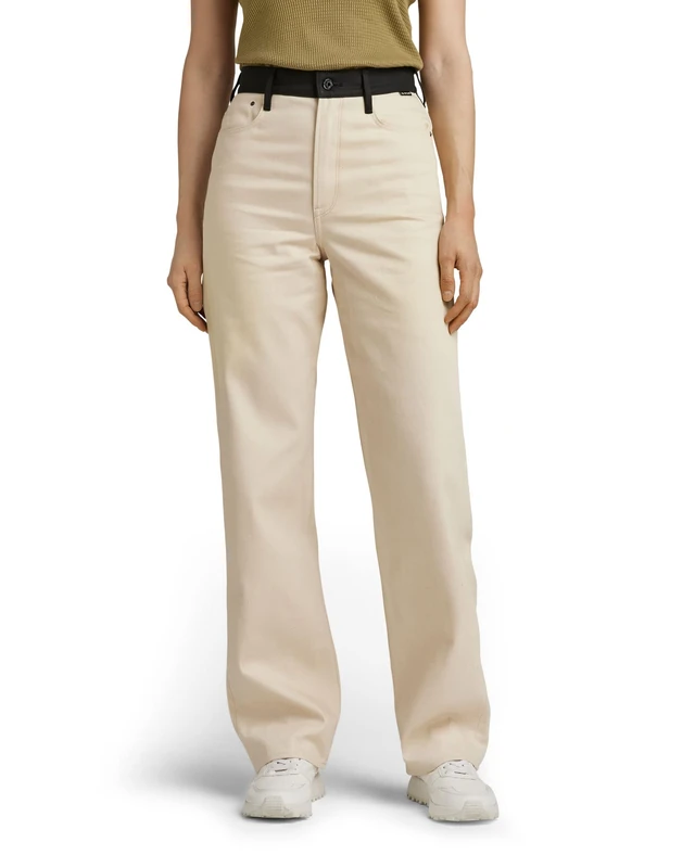 G-Star Women's Tedie Ultra High Straight PM Jeans, Beige (ecru D20999-C525-159), 31W / 30L