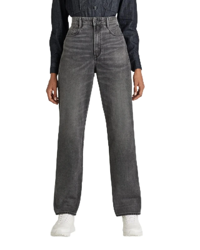 G-Star Women's Tedie Ultra High Straight Jeans, Grey (worn in tin D21196-C526-C943), 31W / 34L