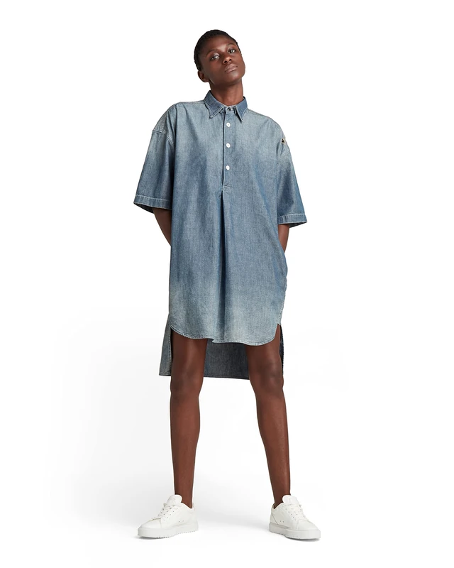 G-Star Women's Shirt Dress, Blue (antic faded aegean blue D21079-C611-D096), M