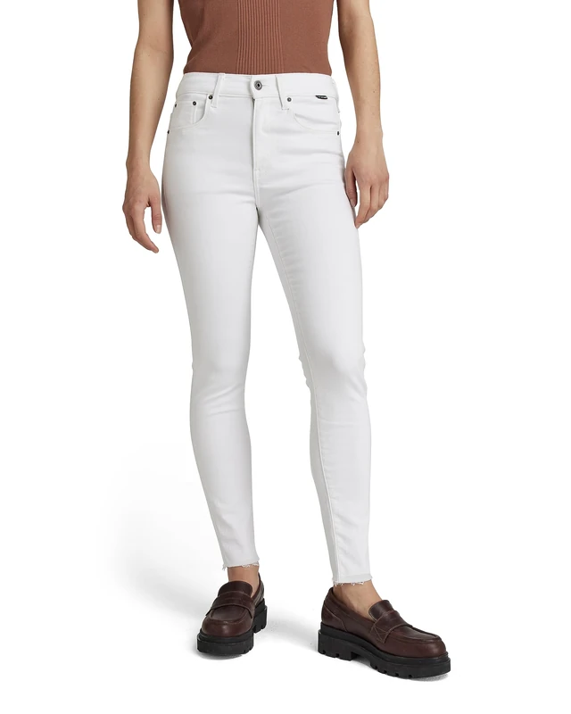 G-Star Women's 3301 Skinny Ankle Jeans, White (white D21291-C267-110), 27W / 30L