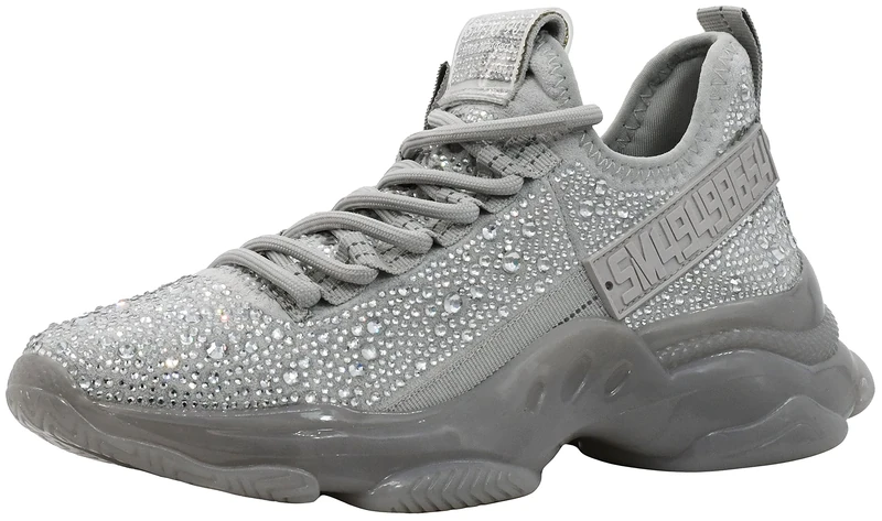 Steve Madden Women's Maxima Sneaker, Grey, 6 UK