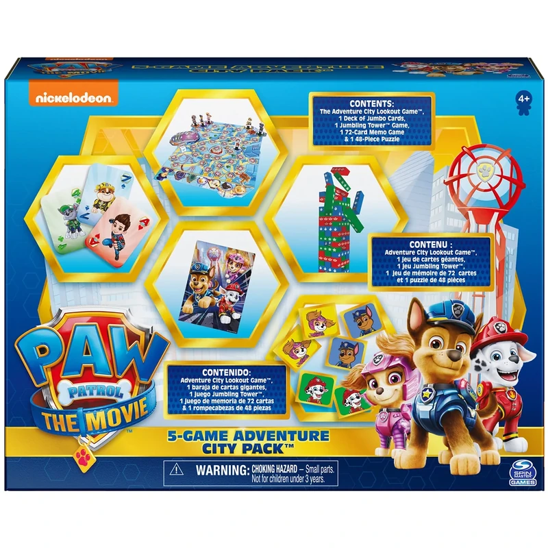 Spin Master Games Paw Patrol: The Movie 5-Game Adventure City Pack, Multicoloured