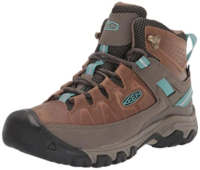 KEEN Women's Targhee 3 Mid Height Waterproof Hiking Boots, Toasted Coconut/Porcelain, 8.5