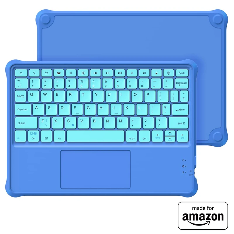 FINTIE Wireless Bluetooth Keyboard for Fire HD 10 Kids - Blue