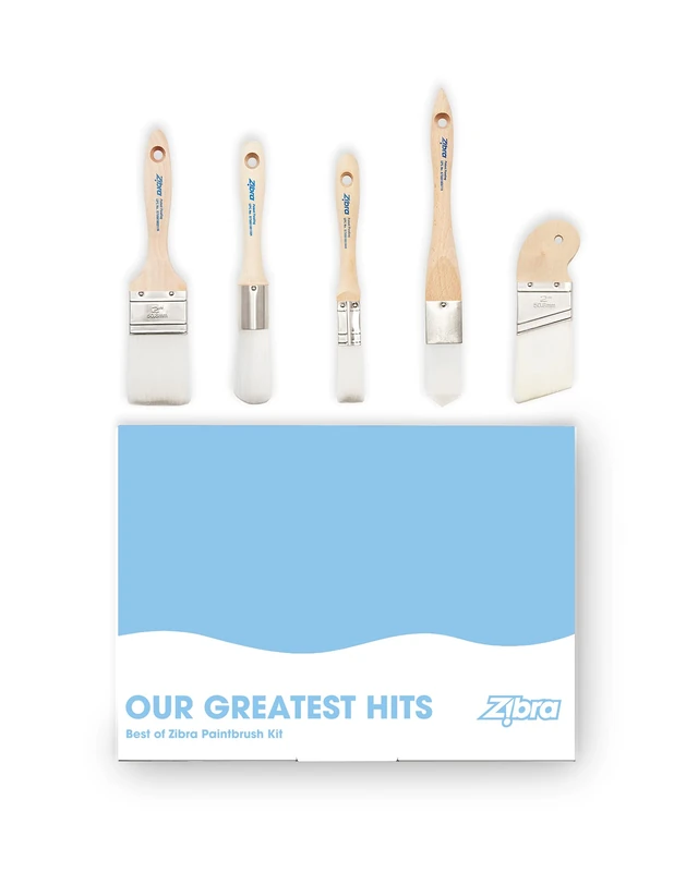 Premium Paint Brush Set - 5 Pieces- Great for Furniture or Crafting -Featuring The Best of Zibra! - Image 1