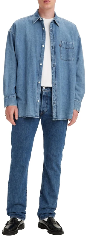 Levi's Men's 501 Original Fit Jeans, Stonewash, 27W / 28L