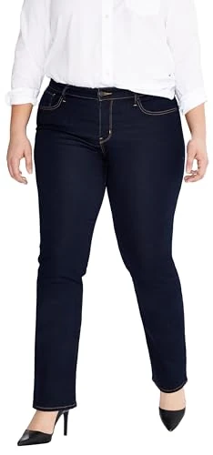 Levi's Women's Plus Size 314 Shaping Straight Jeans, Dark Indigo - Flat Finish, 20 S