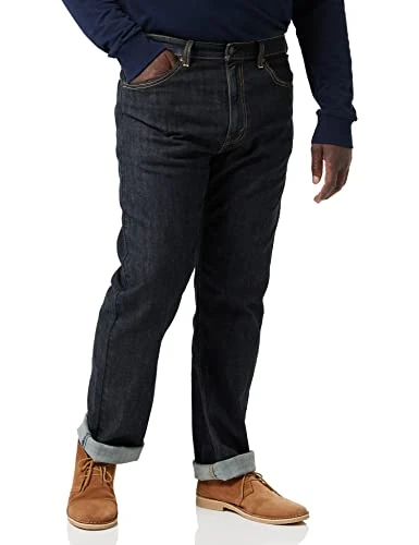 Levi's Men's 505 Regular Fit Jeans, Dark Rinse, 34W / 32L