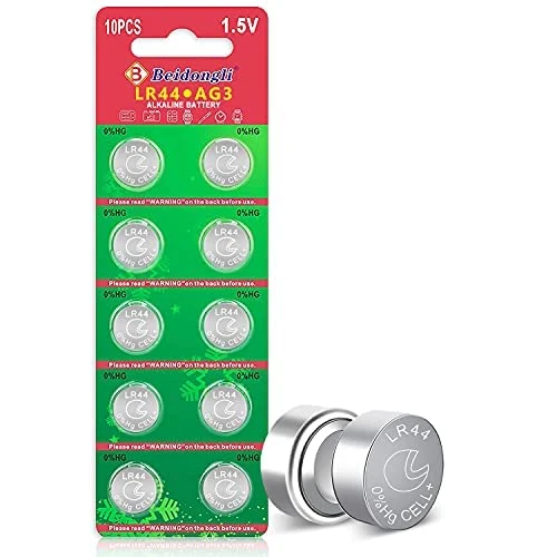 LR44 AG13 357 303 SR44 Battery 1.5V Button Coin Cell Batteries 10 packs 3-Year Warranty