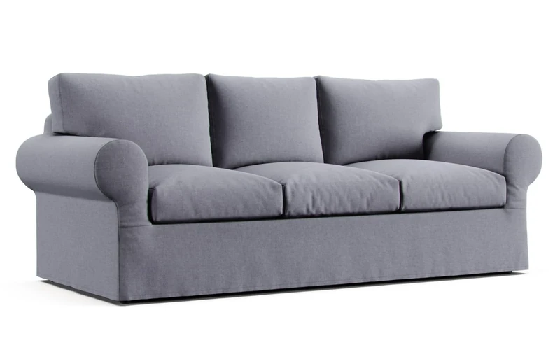 Comfort Works Ektorp 3-Seater Sofa Slipcover - Tailored Tweed Grey