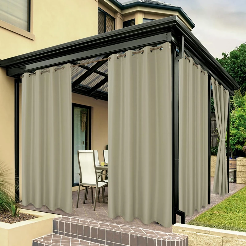 BONZER Wide Outdoor Curtains for Patio Water Resistant