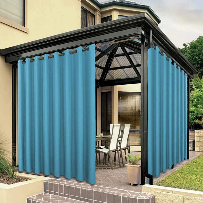 Bonzer Outdoor Curtains for Patio Waterproof Thick Privacy Extra Wide