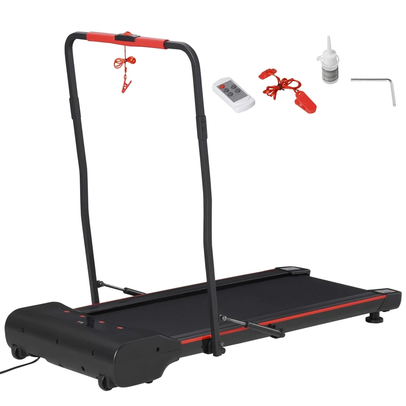 HOMCOM Walking Machine, LED Display & Remote Control Exercise Jogging Fitness