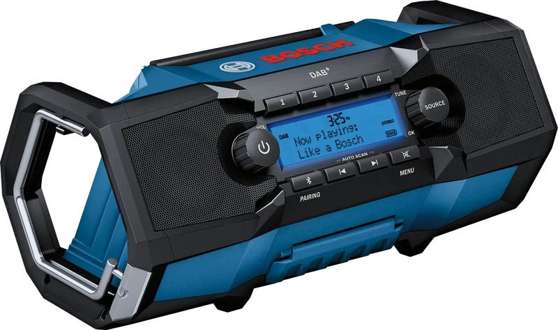 Bosch Professional 18V System Radio GPB 18V-2 SC (incl. Aux. Cable, 1x 3 V Lithium Button Cell Battery 1x DC-in Power Adapter)