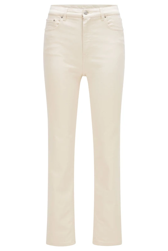 BOSS Women's Straight Crop 2.0 Jeans, Natural103, 31